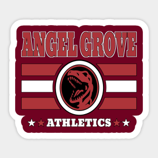 Angel Grove Athletics - Red Sticker